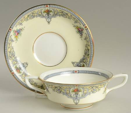 The Duchess Footed Cream Soup Bowl & Saucer Set