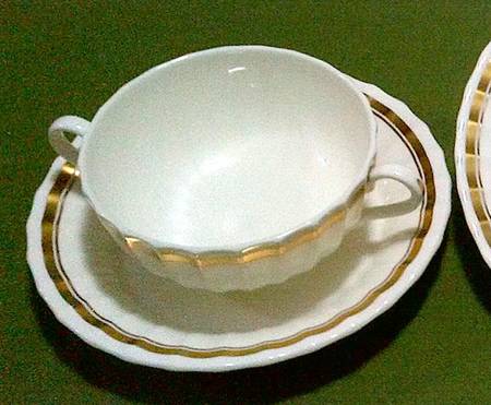 Elegance Flat Cream Soup Bowl & Saucer Set
