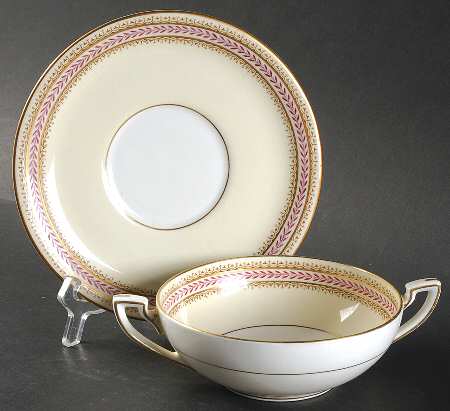 Eleanor Flat Cream Soup Bowl & Saucer Set