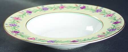Elysian (Cream Border) Rim Soup Bowl