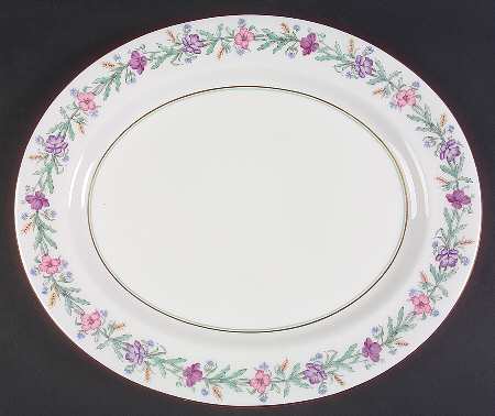 Elysian (White Body) 15" Oval Serving Platter