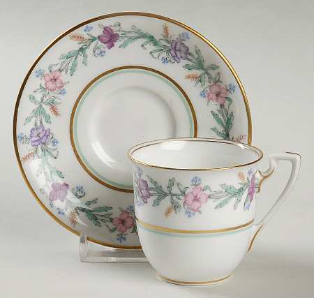 Elysian (White Body) Flat Demitasse Cup & Saucer Set