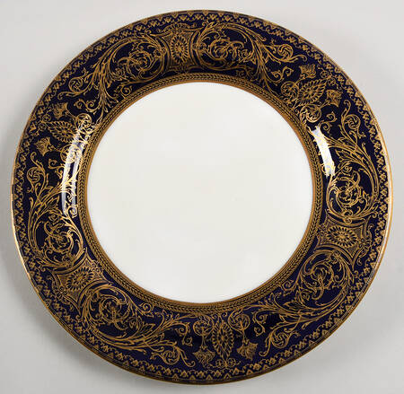 Embassy Cobalt Blue Gold 12" Chop Plate (Round Platter)