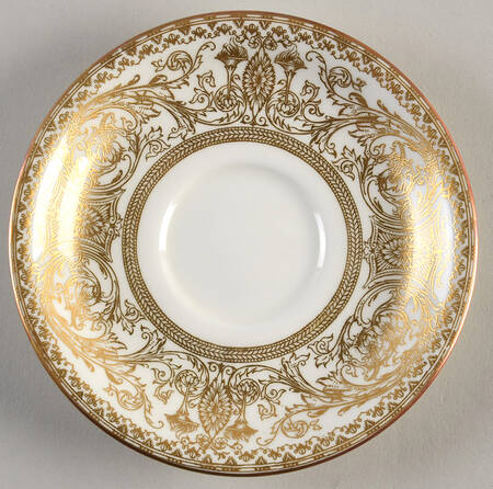 Embassy Cream Rim and Gold Saucer