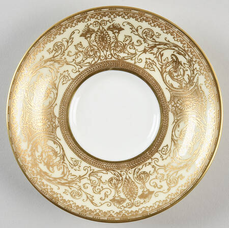 Embassy Cream Rim and Gold Saucer for Demitasse Cup
