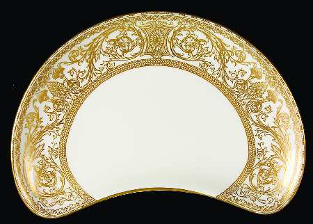 Embassy Cream Rim and Gold Crescent Salad Plate