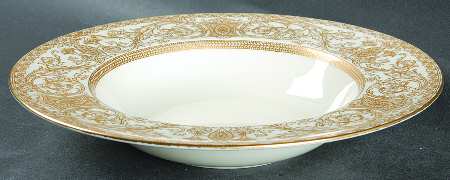 Embassy Cream Rim and Gold Rim Soup Bowl