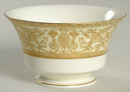 Embassy Cream Rim and Gold Open Sugar Bowl