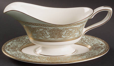 Embassy Light Green Gravy Boat & Underplate