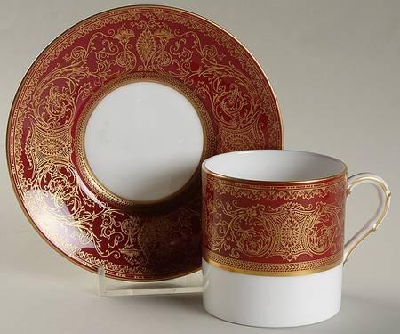 Embassy Ruby Flat Demitasse Cup & Saucer Set