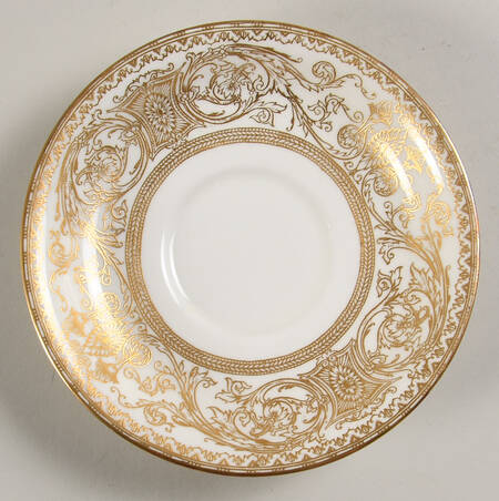 Embassy White and Gold Saucer for Cream Soup Bowl