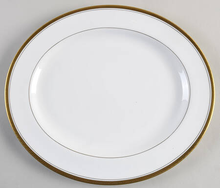 Empire (Gold Trim) 13" Oval Serving Platter