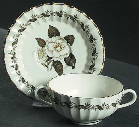 Engadine (No Inner Verge) Flat Cream Soup Bowl & Saucer Set