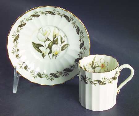 Engadine (No Inner Verge) Flat Demitasse Cup & Saucer Set