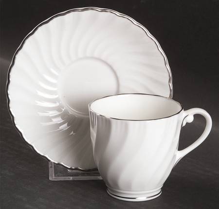Engagement Footed Demitasse Cup & Saucer Set