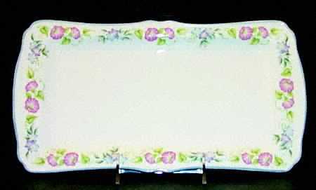 English Garden (Blue Trim) Large Sandwich Tray