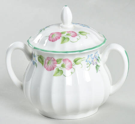 English Garden (Green Trim) Mini Sugar Bowl & Lid