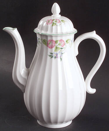 English Garden (Green Trim) Coffee Pot & Lid