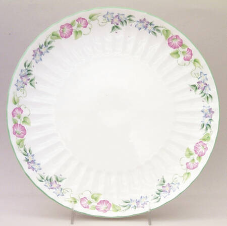 English Garden (Green Trim) Cake Plate