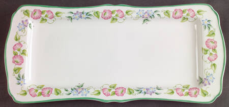 English Garden (Green Trim) Large Sandwich Tray