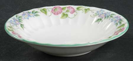 English Garden (Green Trim) Fruit/Dessert (Sauce) Bowl