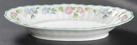 English Garden (Green Trim) Pickle Dish