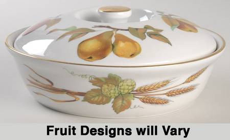 Evesham Gold 7" Round Entree Dish & Lid