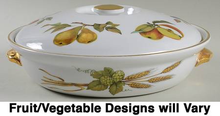 Evesham Gold 10" Round Entree Dish & Lid