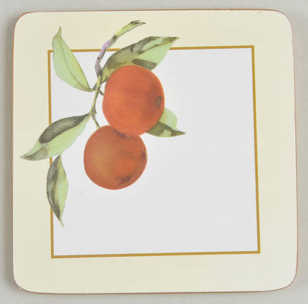 Evesham Gold Square Corkback Coaster