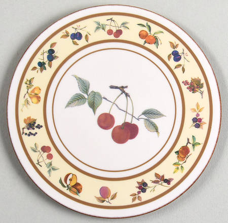 Evesham Gold Cork Back Round Coaster
