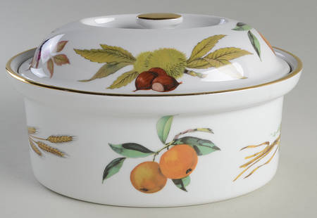 Evesham Gold 2 Quart Oval Covered Casserole