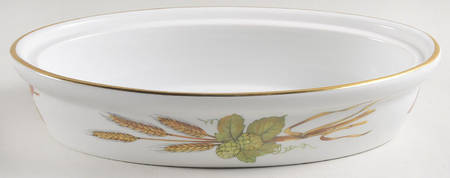 Evesham Gold 10" Oval Entree Dish No Lid