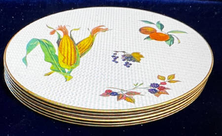 Evesham Gold Round Placemat with Cork Back