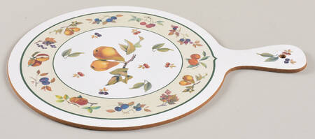 Evesham Gold Handled Round Melamine Cutting Board by Royal Worcester