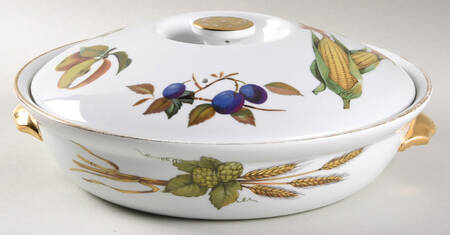 Evesham Gold 10" Round Entree Dish & Lid
