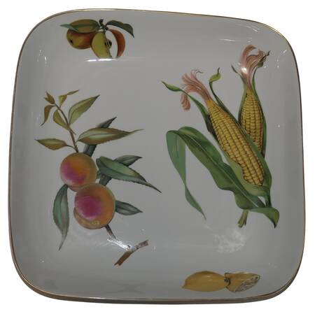 Evesham Gold 10" Square Pasta Serving Bowl