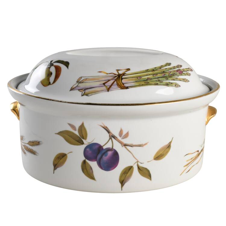 Evesham Gold 4 Qt Oval Covered Casserole