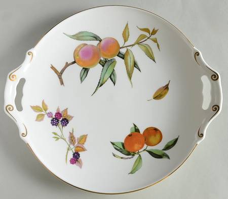 Evesham Gold Handled Cake Plate