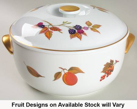 Evesham Gold 3 Quart Round Covered Casserole