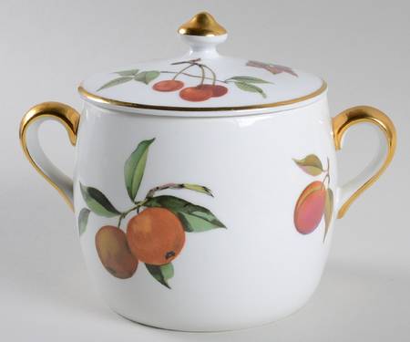 Evesham Gold Handled Marmite & Lid