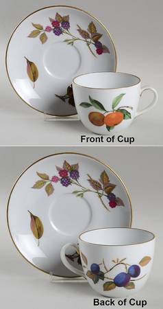 Evesham Gold Flat Cup & Saucer Set