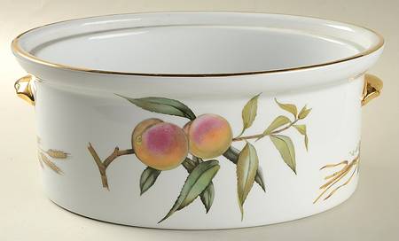 Evesham Gold 7.5 Pt Deep Oval Covered Casserole No Lid
