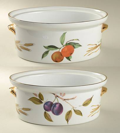 Evesham Gold 2.5 Quart Oval Covered Casserole No Lid