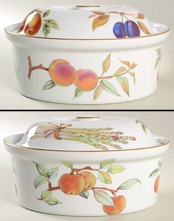 Evesham Gold 2.5 Quart Oval Covered Casserole