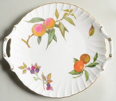 Evesham Gold Bone-Handled Cake Plate