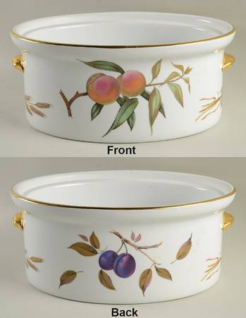 Evesham Gold 7.5 Pt Deep Oval Casserole No Lid