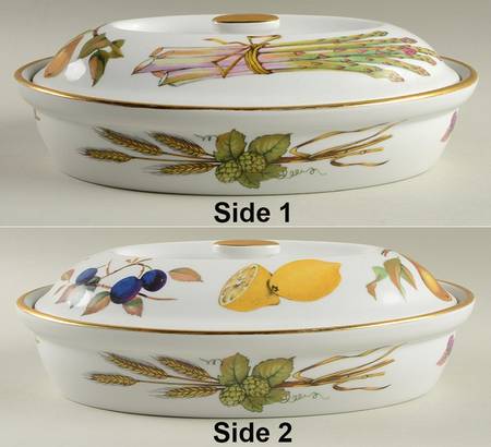 Evesham Gold 9" Oval Entree Dish & Lid