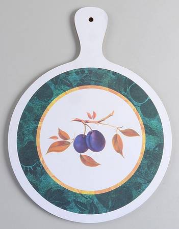 Evesham Gold Handled Round Melamine Cutting Board