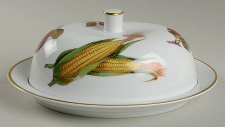 Evesham Gold Oval Covered Butter