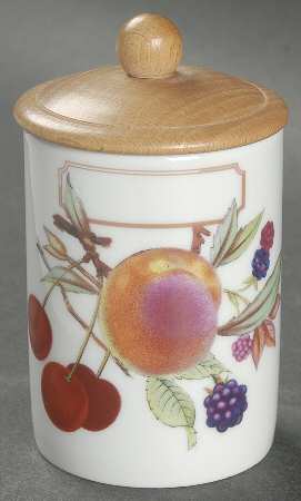 Evesham Gold Spice Jar Set Individual Jar & Lid